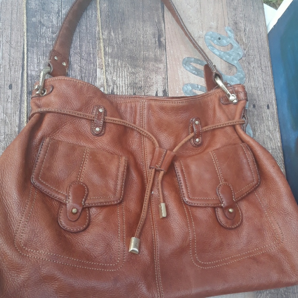 90s vintage Pre Y2K Epic soft leather brown Liz Claiborne handbag